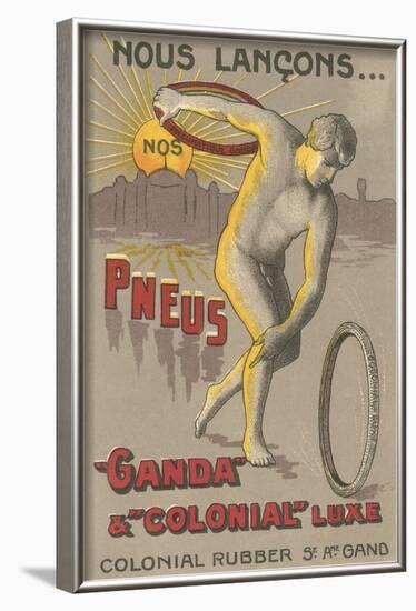 Discobolos Throwing Bicycle Tire-null-Framed Art Print