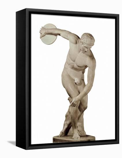 Discobolus by Myron-null-Framed Stretched Canvas