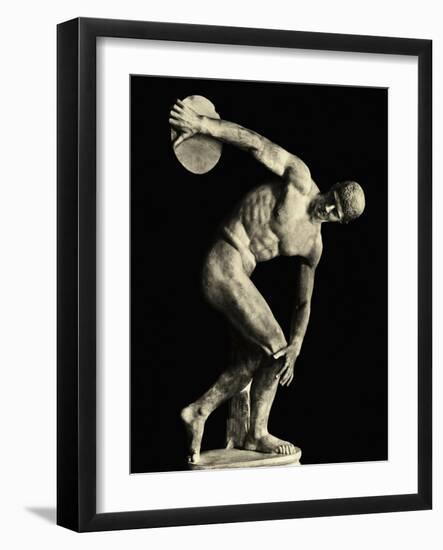 Discobolus Statue Attributed to Myron.-null-Framed Photographic Print