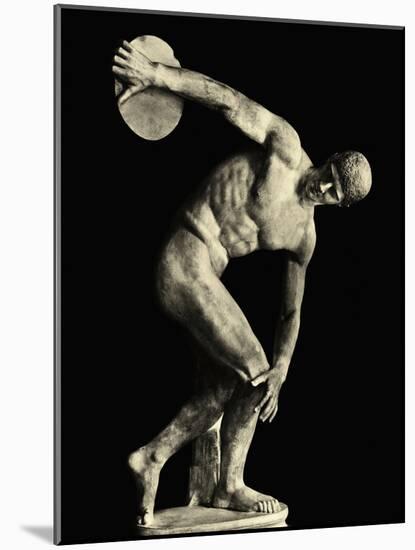 Discobolus Statue Attributed to Myron.-null-Mounted Photographic Print