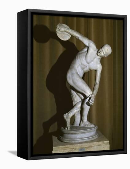 Discobolus-Myron-Framed Stretched Canvas