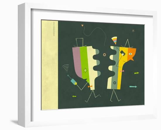 Disconnected-Jazzberry Blue-Framed Art Print