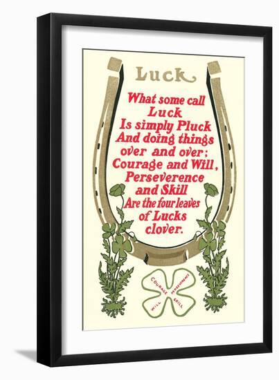 Discourse on Luck-null-Framed Art Print