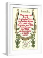 Discourse on Luck-null-Framed Art Print