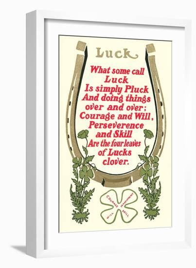 Discourse on Luck-null-Framed Art Print