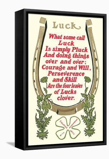 Discourse on Luck-null-Framed Stretched Canvas