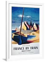 Discover France by Train, Brittany', French National Railroads-null-Framed Giclee Print