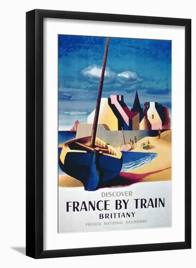 Discover France by Train, Brittany', French National Railroads-null-Framed Premium Giclee Print