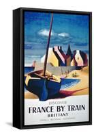 Discover France by Train, Brittany', French National Railroads-null-Framed Stretched Canvas