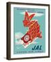 Discover Japan - Fly Japan Air Lines (JAL) - Japanese Koinobori (Carp Streamer)-Murakoshi-Framed Giclee Print