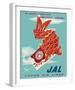 Discover Japan - Fly Japan Air Lines (JAL) - Japanese Koinobori (Carp Streamer)-Murakoshi-Framed Giclee Print