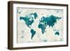 Discover the World Blue-Melissa Averinos-Framed Art Print