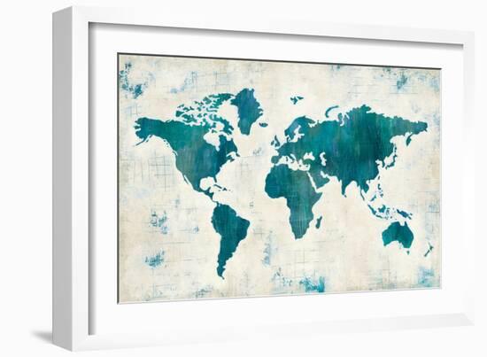 Discover the World Blue-Melissa Averinos-Framed Art Print