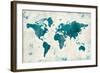 Discover the World Blue-Melissa Averinos-Framed Art Print