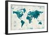 Discover the World Blue-Melissa Averinos-Framed Art Print