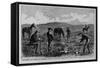 Discovering the Remains of Lieutenant Kidder and Ten Men of the Seventh United States Cavalry. Sket-null-Framed Stretched Canvas