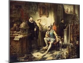 Discovering the Telescope, 1855-Edouard Ender-Mounted Giclee Print
