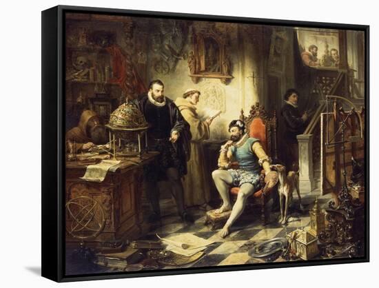 Discovering the Telescope, 1855-Edouard Ender-Framed Stretched Canvas