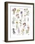 Discovery Charts - Floral-The Vintage Collection-Framed Giclee Print