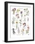 Discovery Charts - Floral-The Vintage Collection-Framed Giclee Print