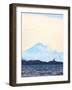 Discovery Island Lighthouse, Victoria, B.C. against Mt. Baker-Stuart Westmorland-Framed Photographic Print