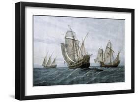 Discovery of America (1492)-null-Framed Art Print