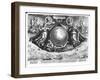 Discovery of America with Portraits of Amerigo Vespucci (1454-1512) and Christopher Columbus-Jan van der Straet-Framed Giclee Print