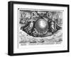 Discovery of America with Portraits of Amerigo Vespucci (1454-1512) and Christopher Columbus-Jan van der Straet-Framed Giclee Print