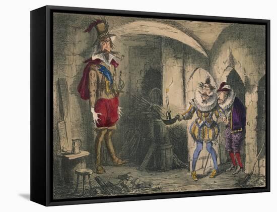 Discovery of Guido Fawkes by Suffolk and Mounteagle, 1850-John Leech-Framed Stretched Canvas