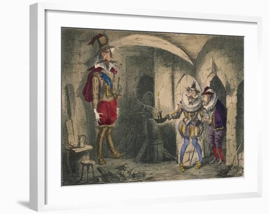 Discovery of Guido Fawkes by Suffolk and Mounteagle, 1850-John Leech-Framed Giclee Print