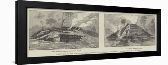 Discovery of Hot Springs in North Queensland, Australia-null-Framed Giclee Print