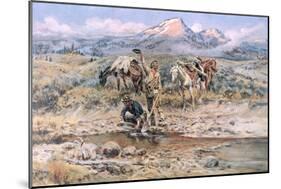 Discovery of Last Chance Gulch Montana-Charles Marion Russell-Mounted Giclee Print