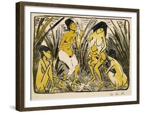 Discovery of Moses, 1920-Otto Muller or Mueller-Framed Giclee Print