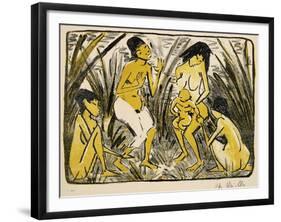 Discovery of Moses, 1920-Otto Muller or Mueller-Framed Giclee Print