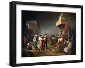Discovery of Pulque, Mesoamerican Alcoholic Beverage, Oil on Canvas by Jose Maria Obregon-null-Framed Giclee Print
