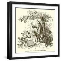 Discovery of the Laws of Gravitation by Isaac Newton-John Leech-Framed Giclee Print