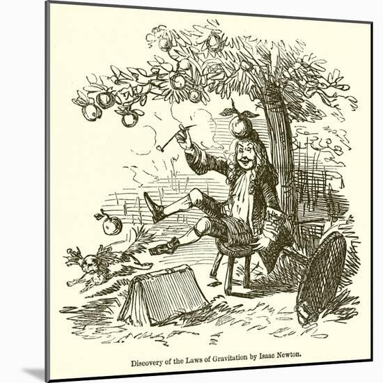 Discovery of the Laws of Gravitation by Isaac Newton-John Leech-Mounted Giclee Print