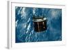 Discovery Satellite in Orbit-null-Framed Photographic Print