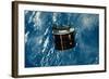 Discovery Satellite in Orbit-null-Framed Photographic Print