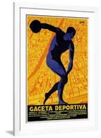 Discus Promotion - Gaceta Deportiva-Lantern Press-Framed Art Print