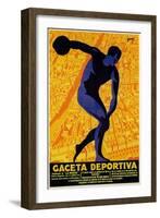 Discus Promotion - Gaceta Deportiva-Lantern Press-Framed Art Print