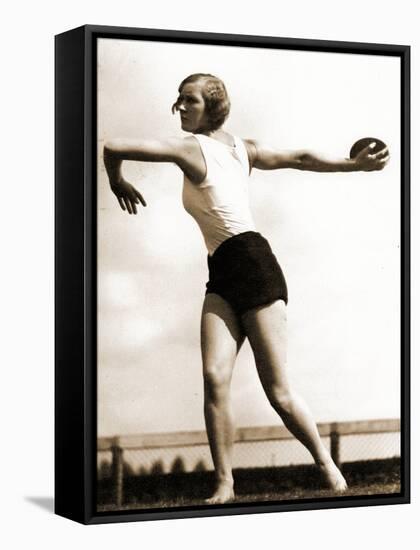 Discus Thrower at the Berlin Olympic Games, 1936-null-Framed Stretched Canvas