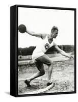 Discus Thrower at the Berlin Olympic Games, 1936-null-Framed Stretched Canvas