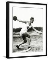 Discus Thrower at the Berlin Olympic Games, 1936-null-Framed Photographic Print