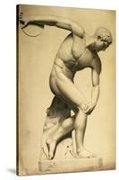 Discus Thrower, Drawing of a Classical Sculpture, C.1874-Evelyn De Morgan-Stretched Canvas