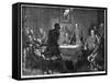 Discussing the Surrender of France after the Battle of Sedan, Franco-Prussian War, 1870-Georg Bleibtreu-Framed Stretched Canvas