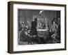 Discussing the Surrender of France after the Battle of Sedan, Franco-Prussian War, 1870-Georg Bleibtreu-Framed Giclee Print