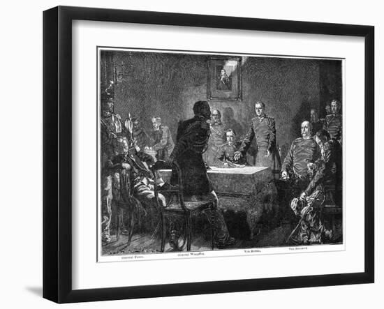 Discussing the Surrender of France after the Battle of Sedan, Franco-Prussian War, 1870-Georg Bleibtreu-Framed Giclee Print