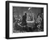 Discussing the Surrender of France after the Battle of Sedan, Franco-Prussian War, 1870-Georg Bleibtreu-Framed Giclee Print