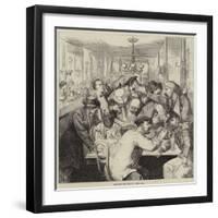 Discussing the War in a Paris Cafe-Frederick Barnard-Framed Giclee Print